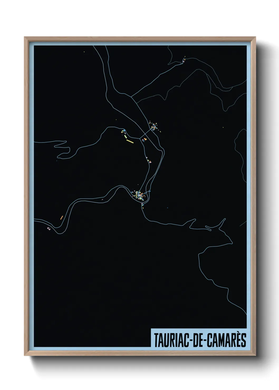 Une affiche de carte sur Tauriac-de-Camarès