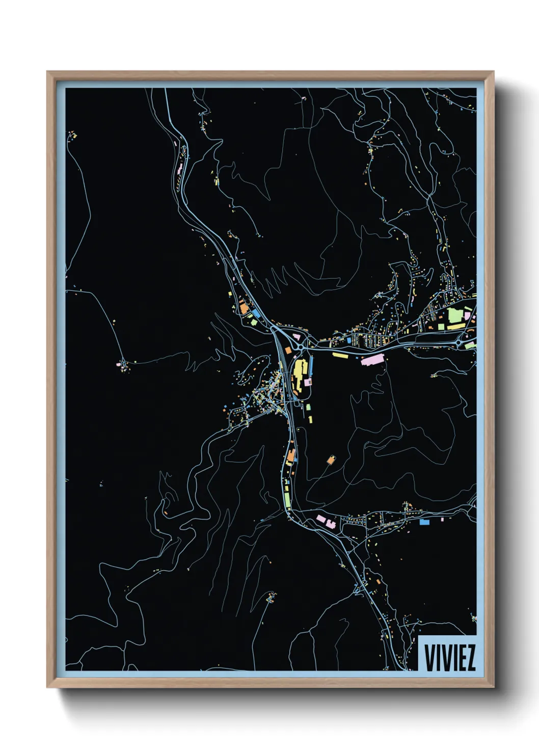 Une affiche de carte sur Viviez