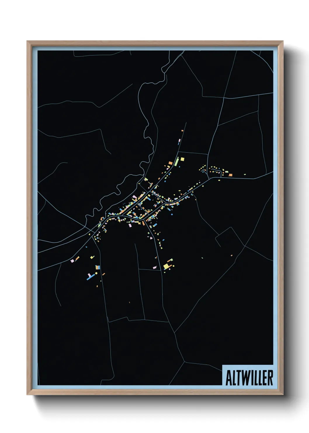 Une affiche de carte sur Altwiller