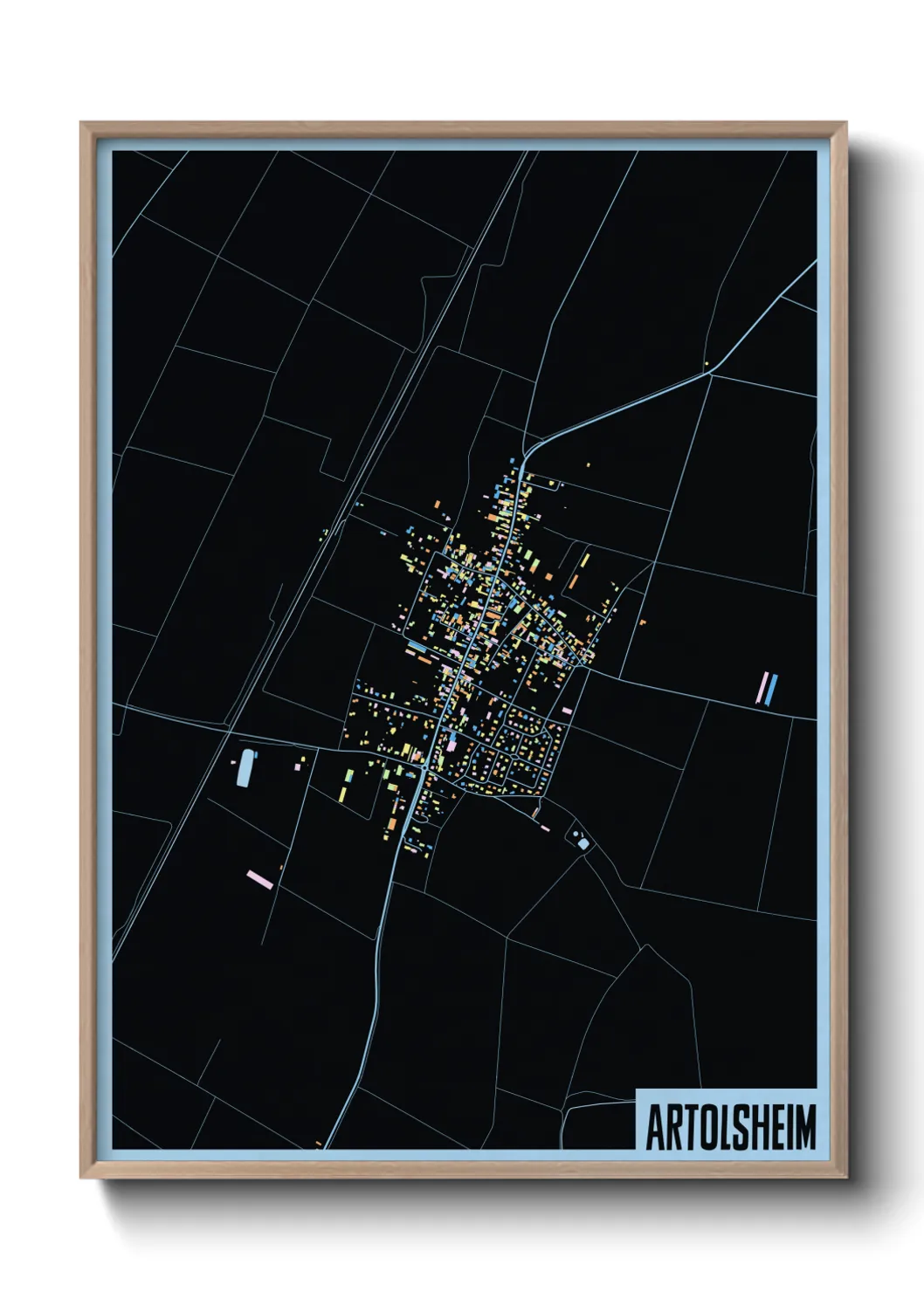 Une affiche de carte sur Artolsheim