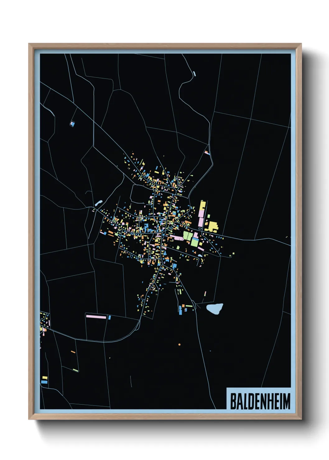 Une affiche de carte sur Baldenheim