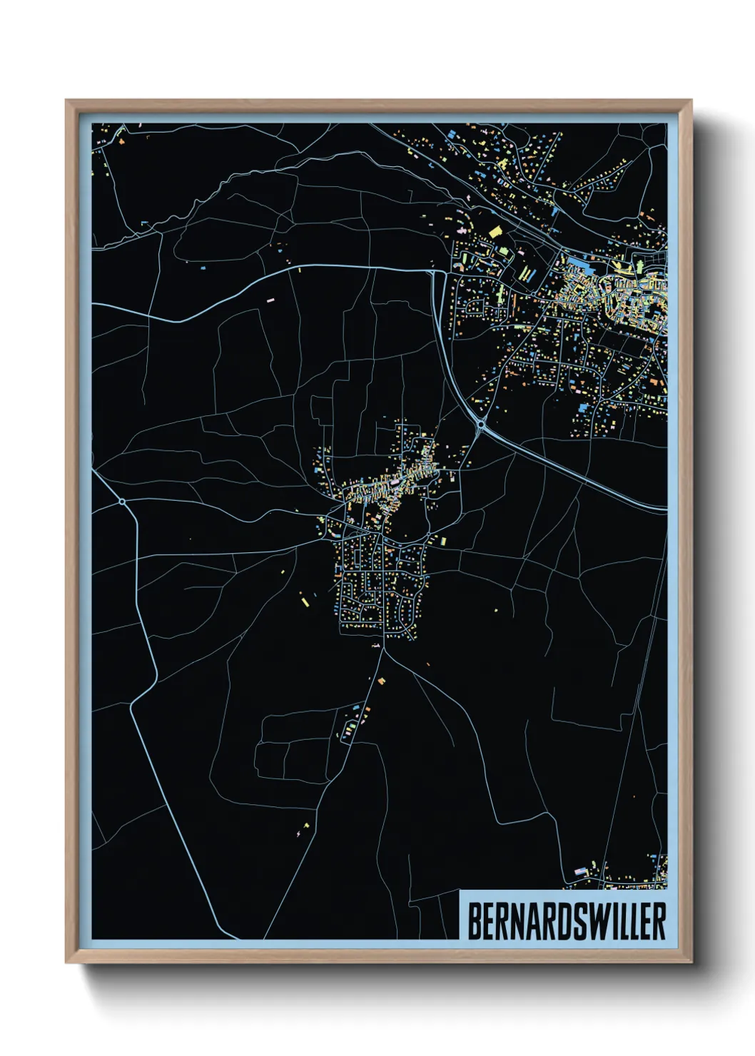 Une affiche de carte sur Bernardswiller