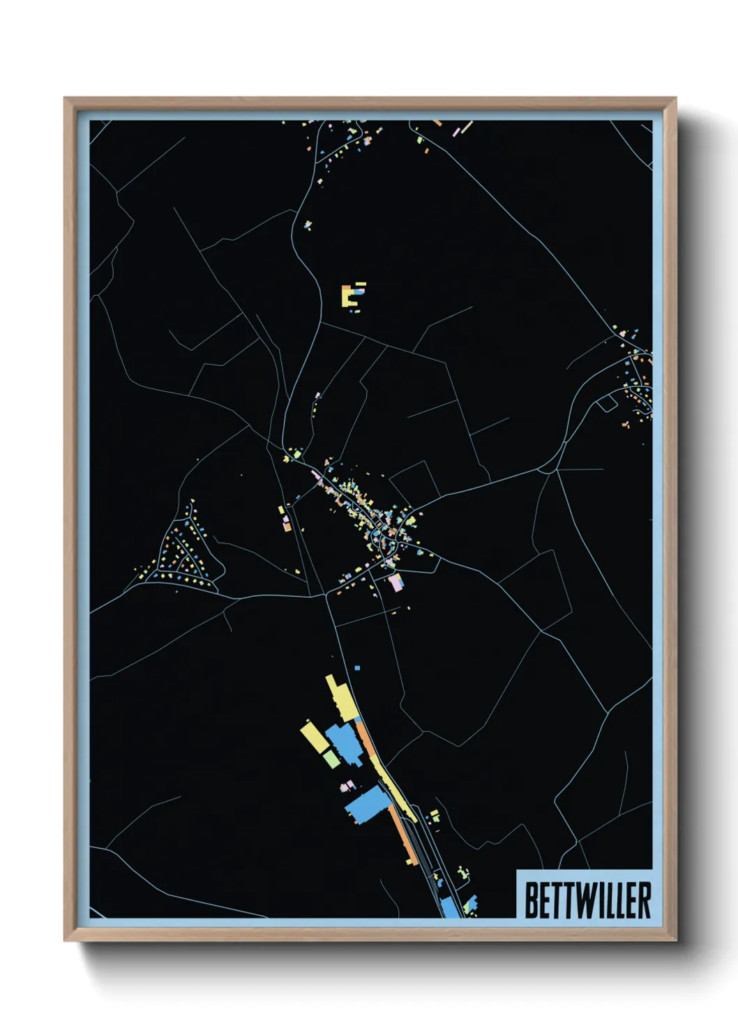 Une affiche de carte sur Bettwiller