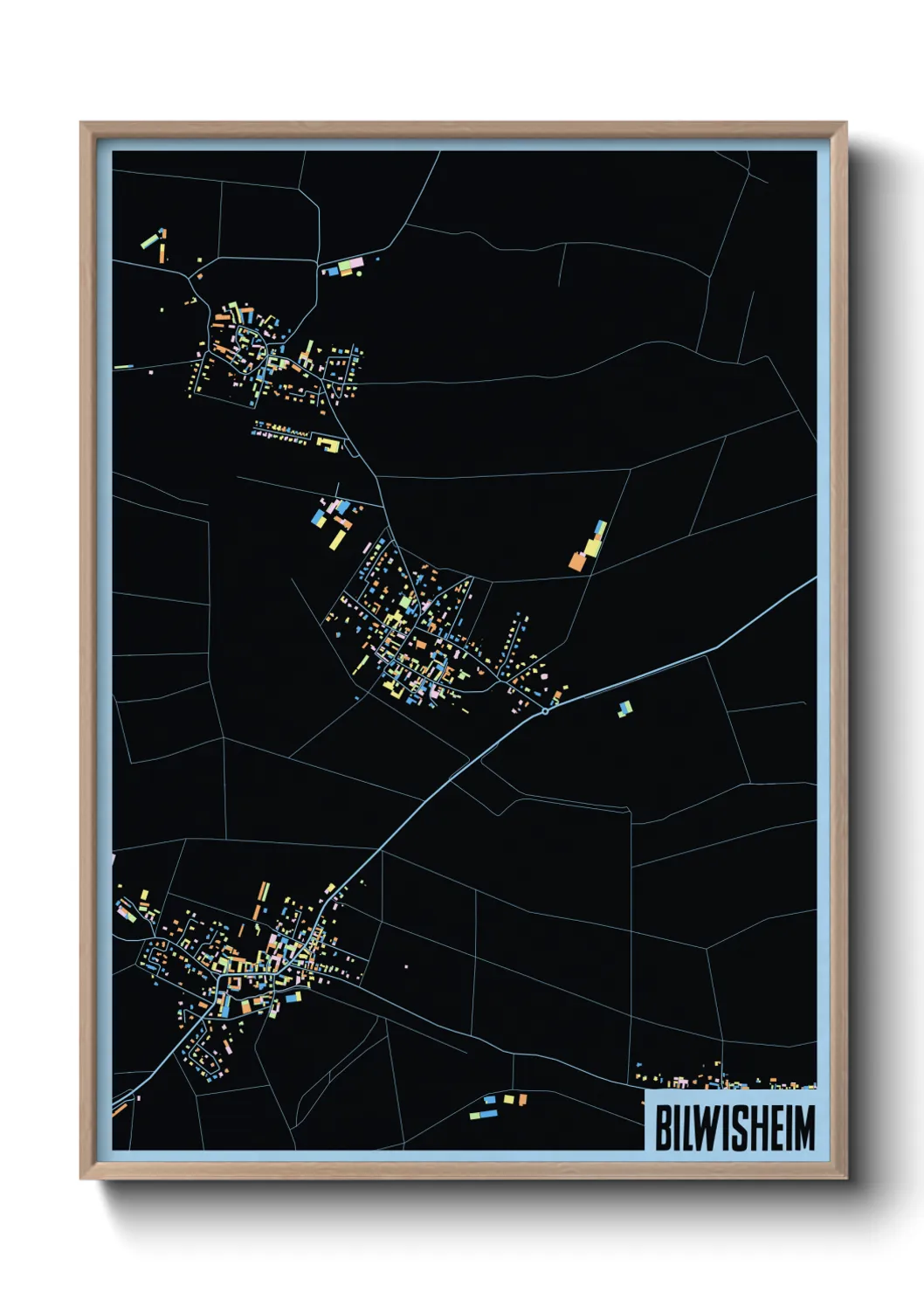 Une affiche de carte sur Bilwisheim