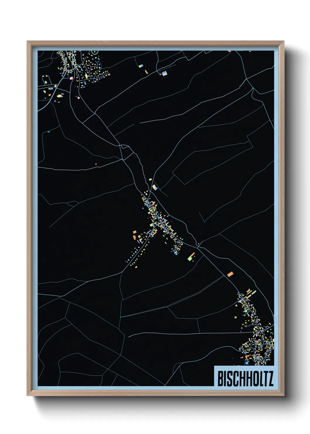 Une affiche de carte sur Bischholtz