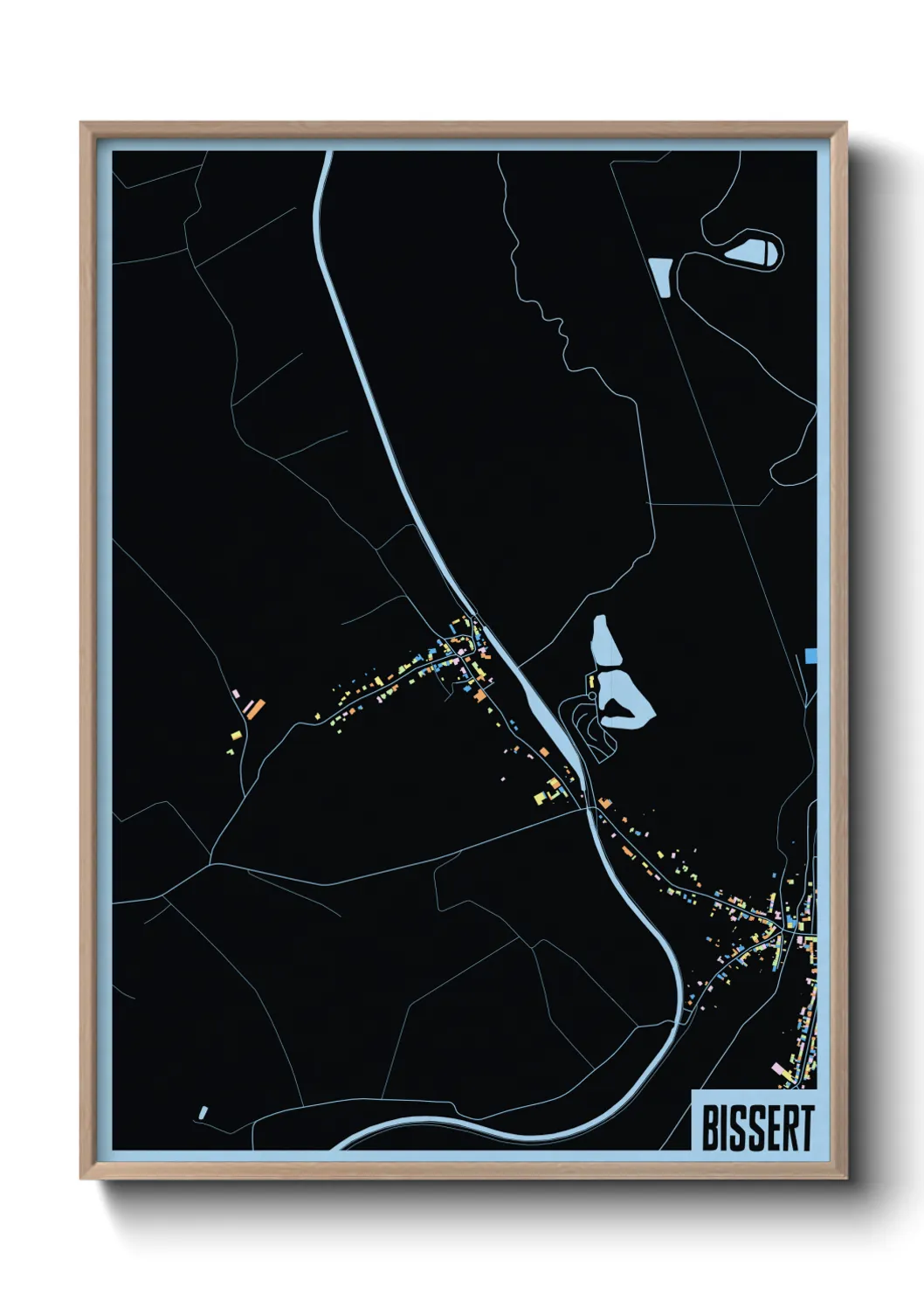 Une affiche de carte sur Bissert