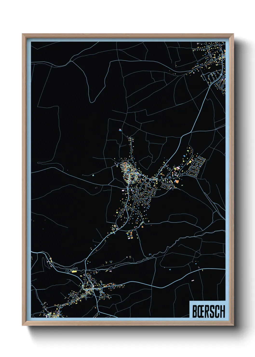 Une affiche de carte sur Bœrsch