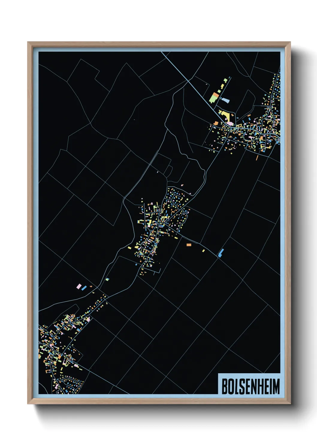 Une affiche de carte sur Bolsenheim