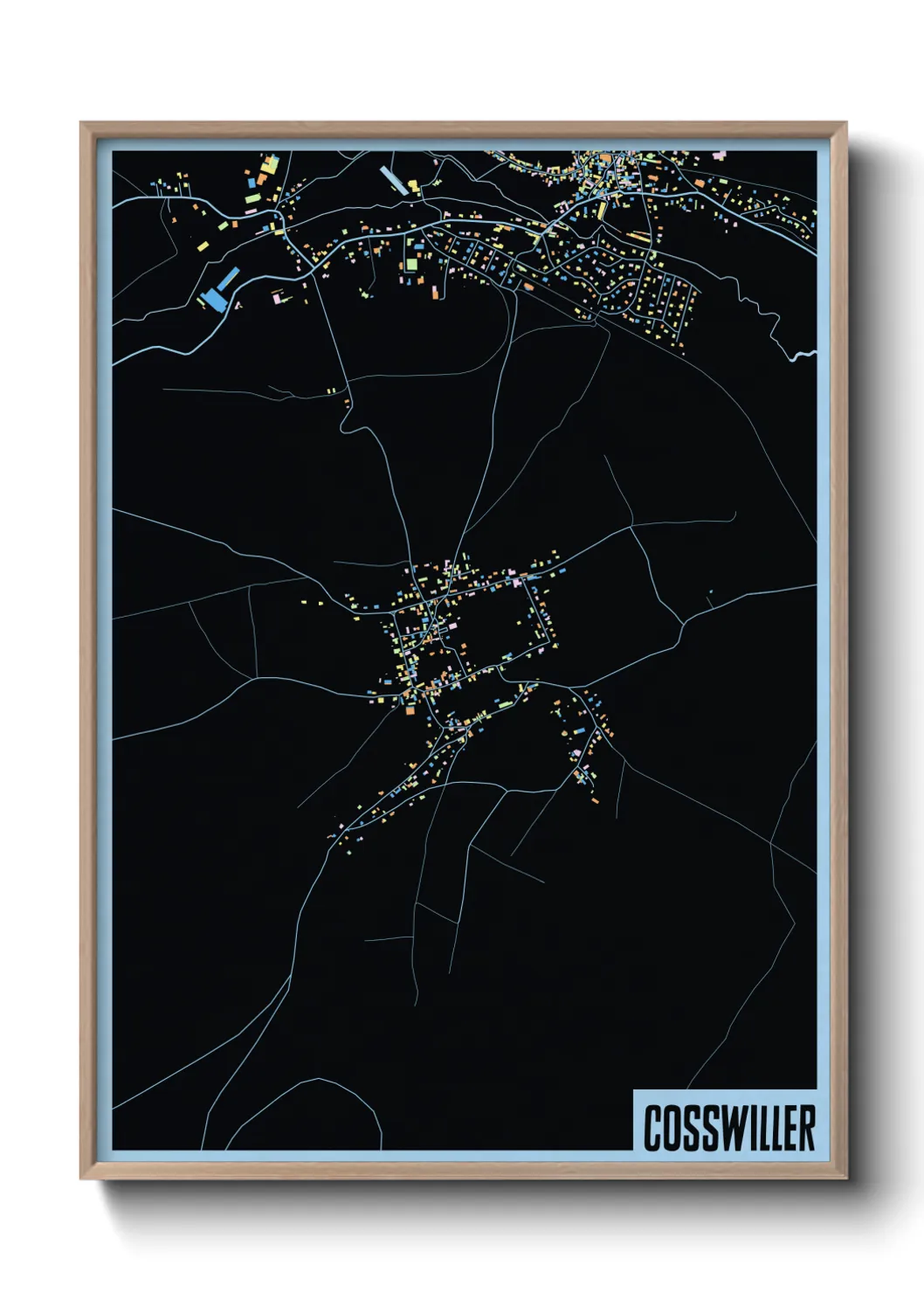 Une affiche de carte sur Cosswiller