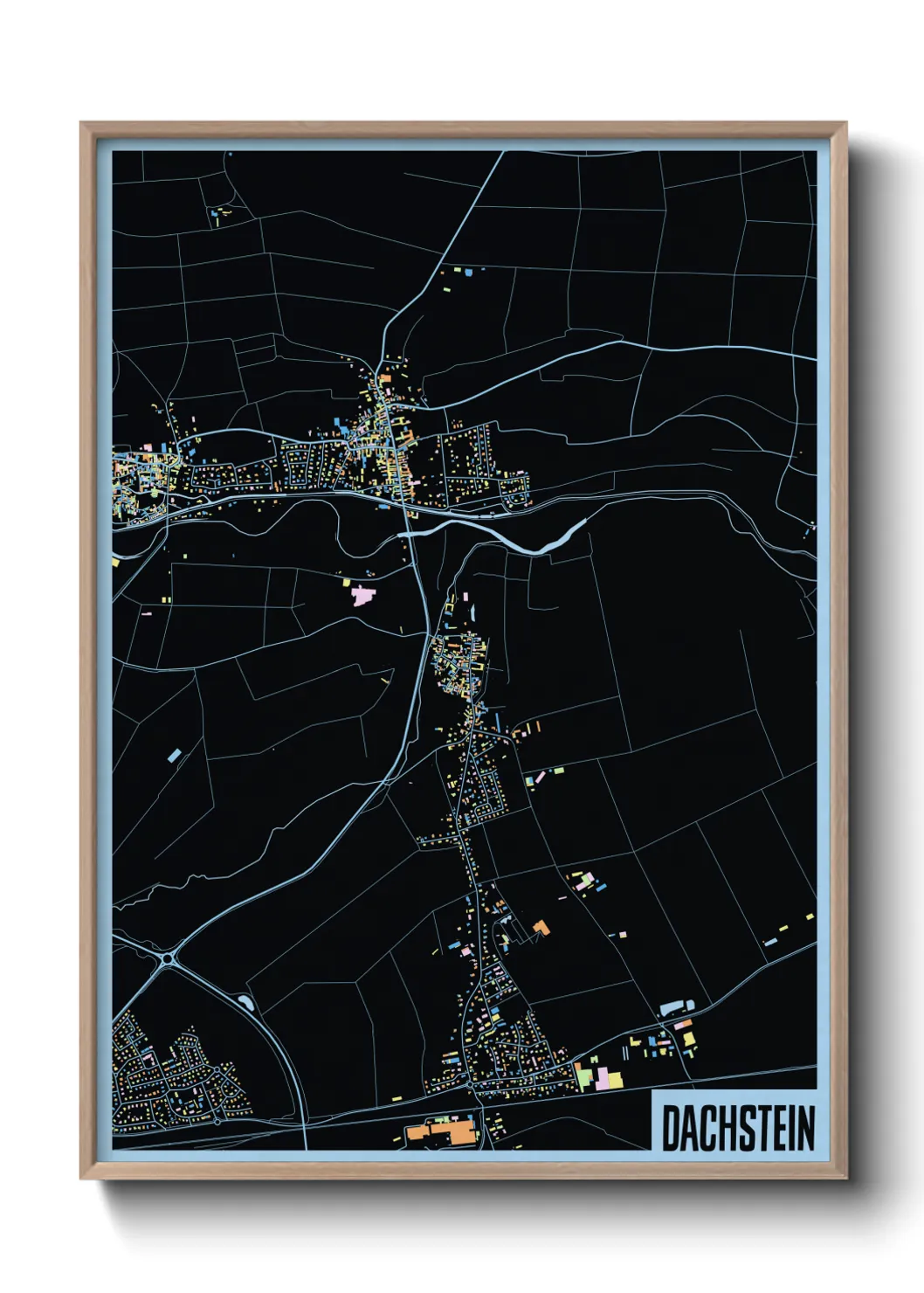 Une affiche de carte sur Dachstein