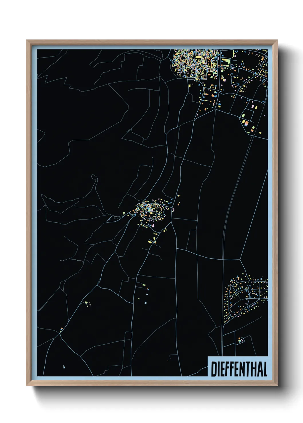 Une affiche de carte sur Dieffenthal