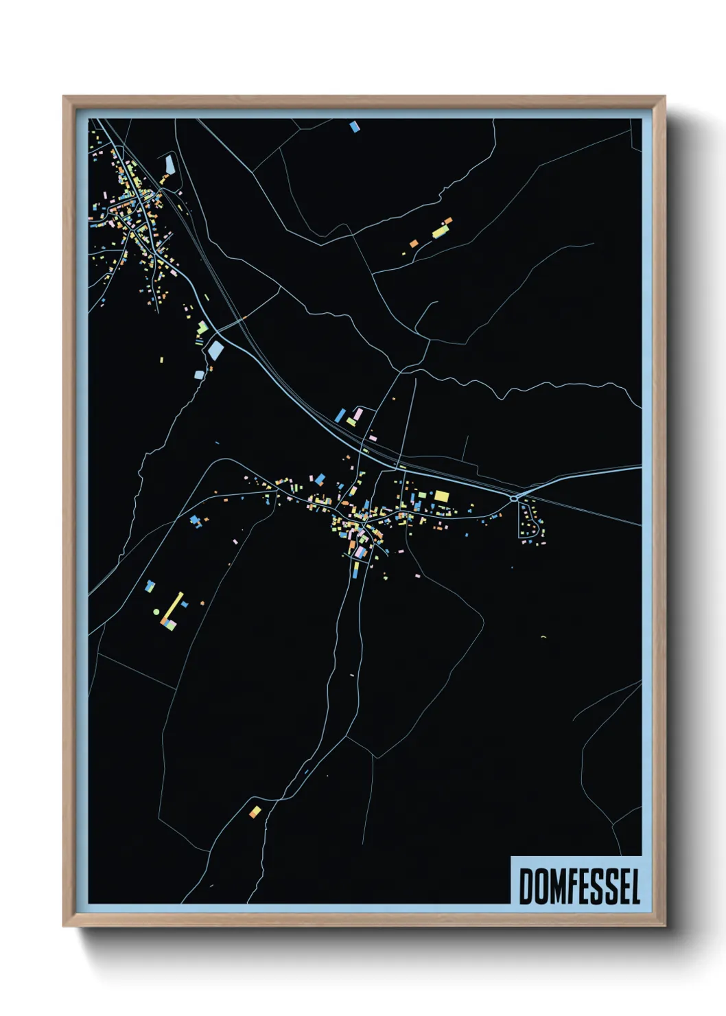 Une affiche de carte sur Domfessel