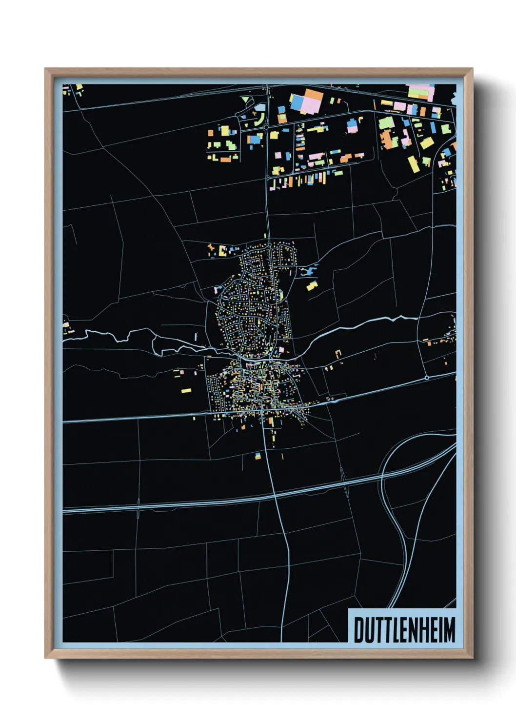 Une affiche de carte sur Duttlenheim