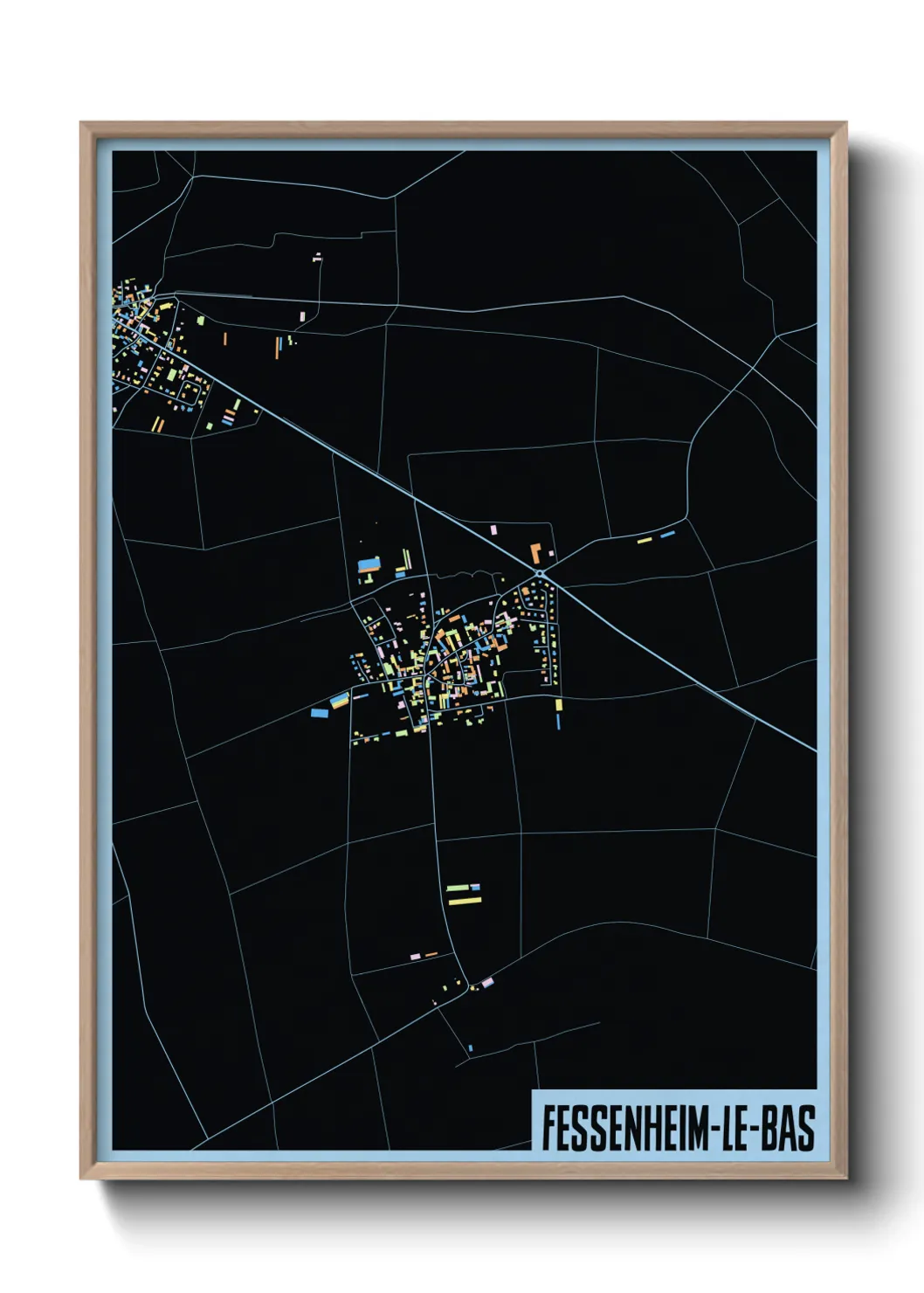 Un poster carteFessenheim-le-Bas