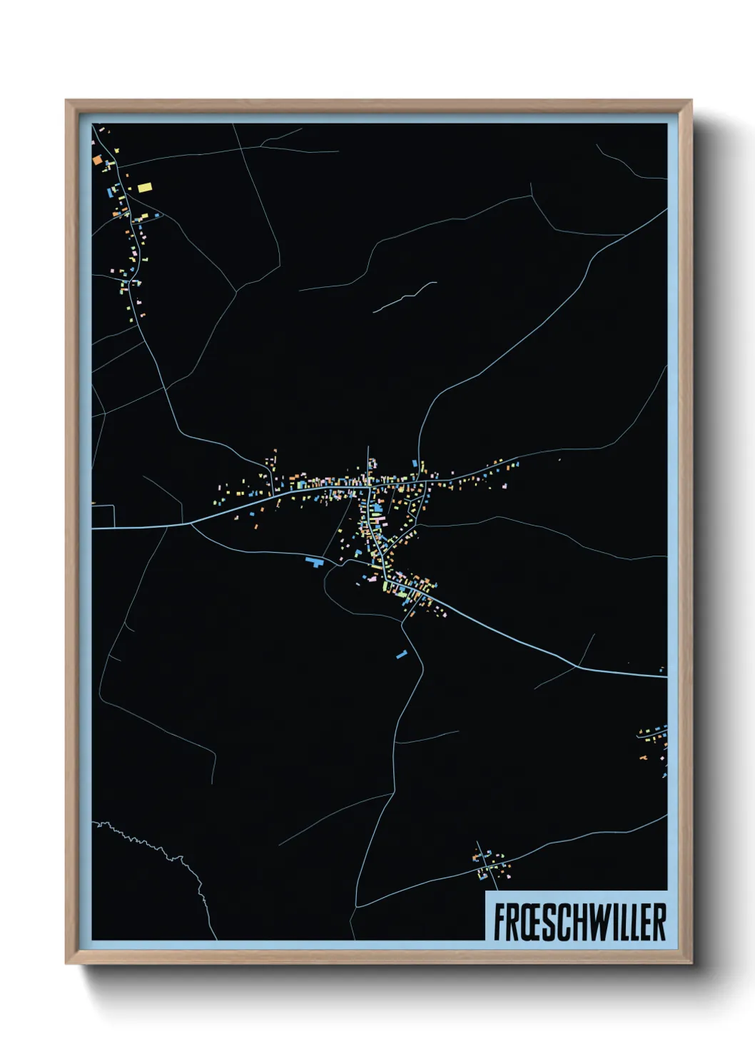 Une affiche de carte sur Frœschwiller