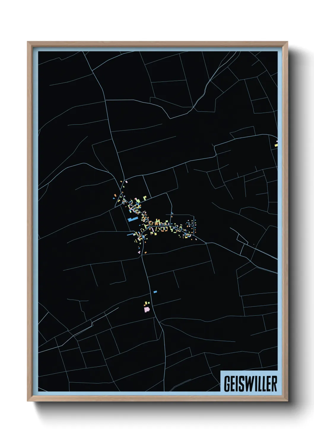 Une affiche de carte sur Geiswiller