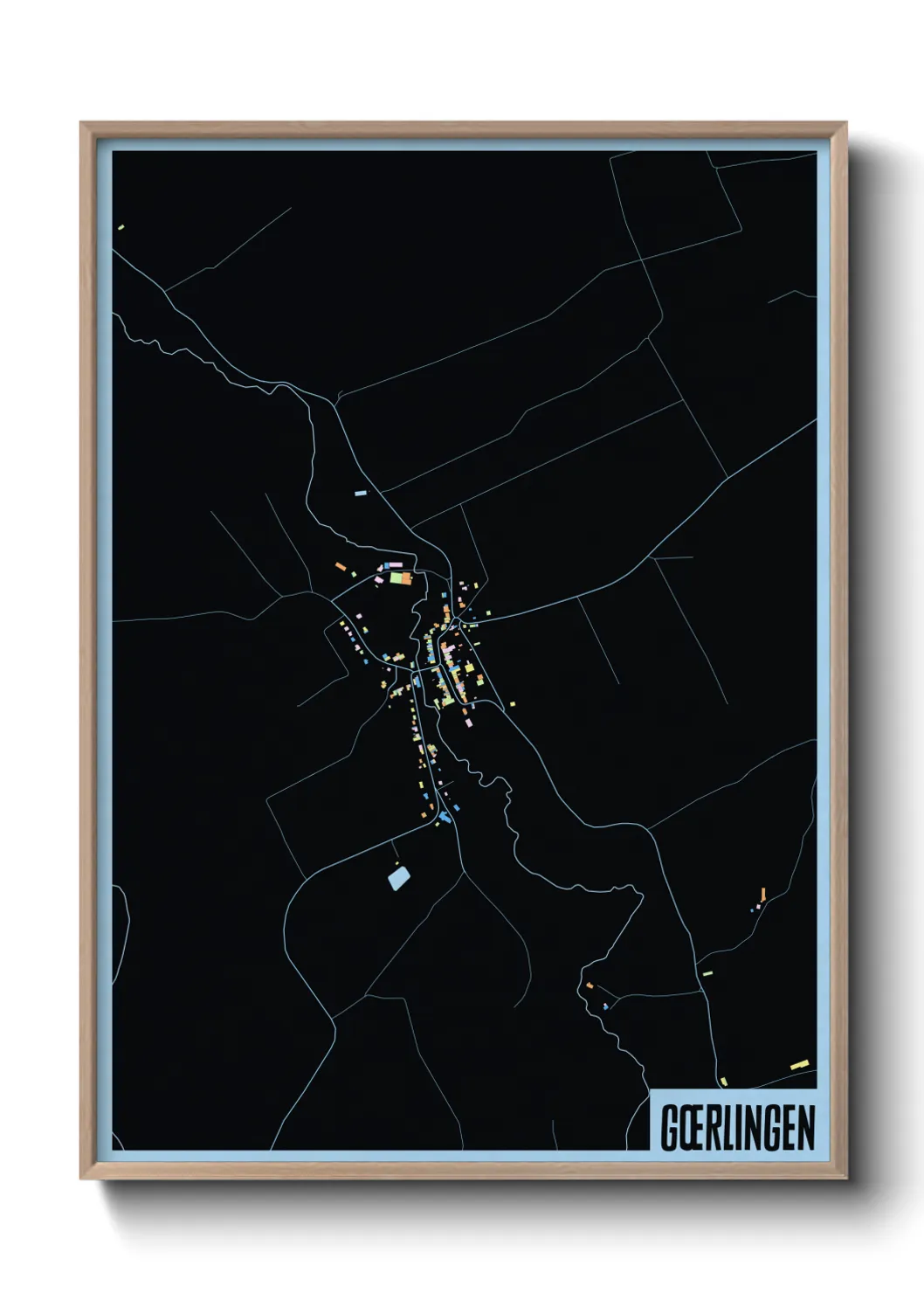 Une affiche de carte sur Gœrlingen