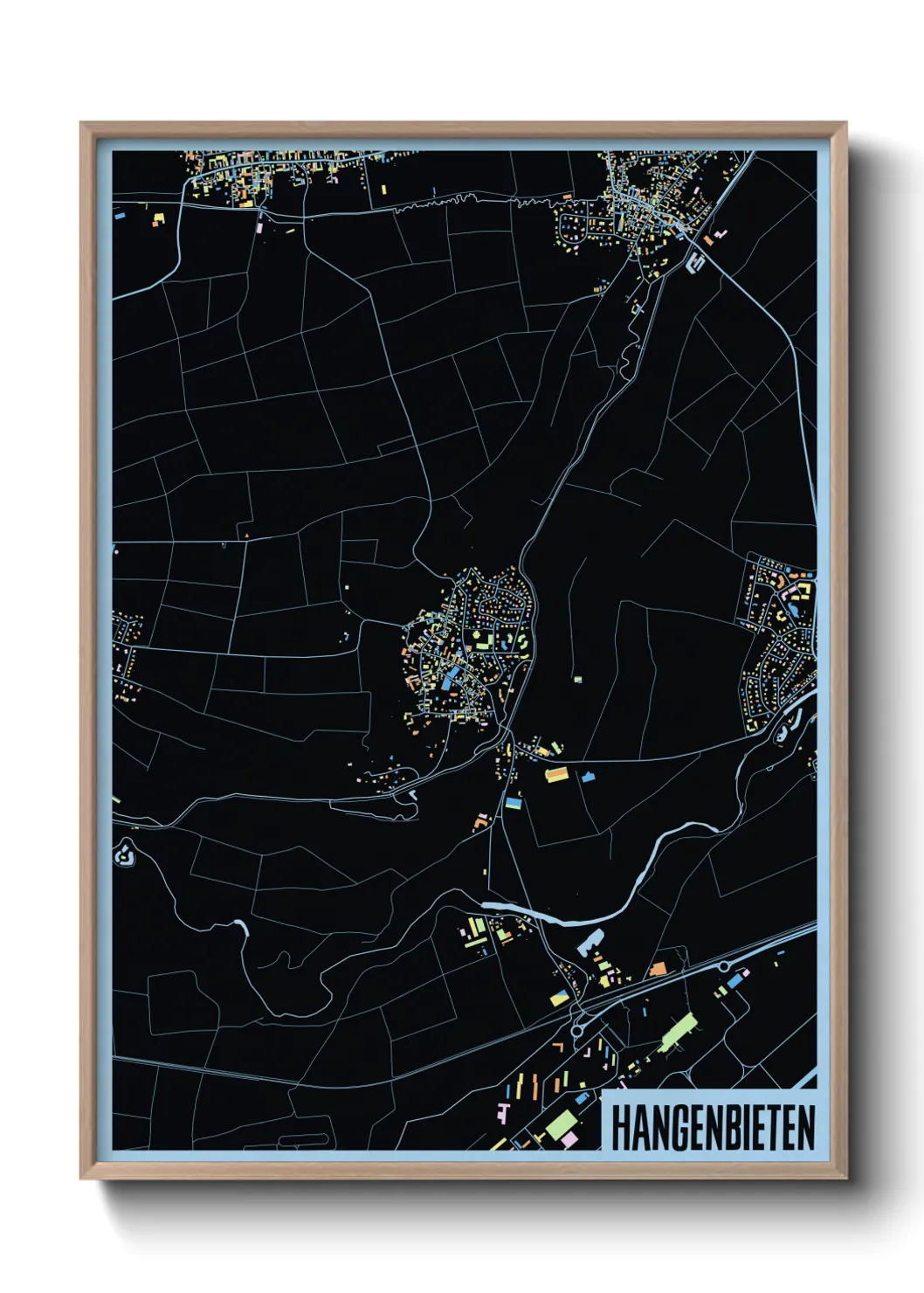 Une affiche de carte sur Hangenbieten