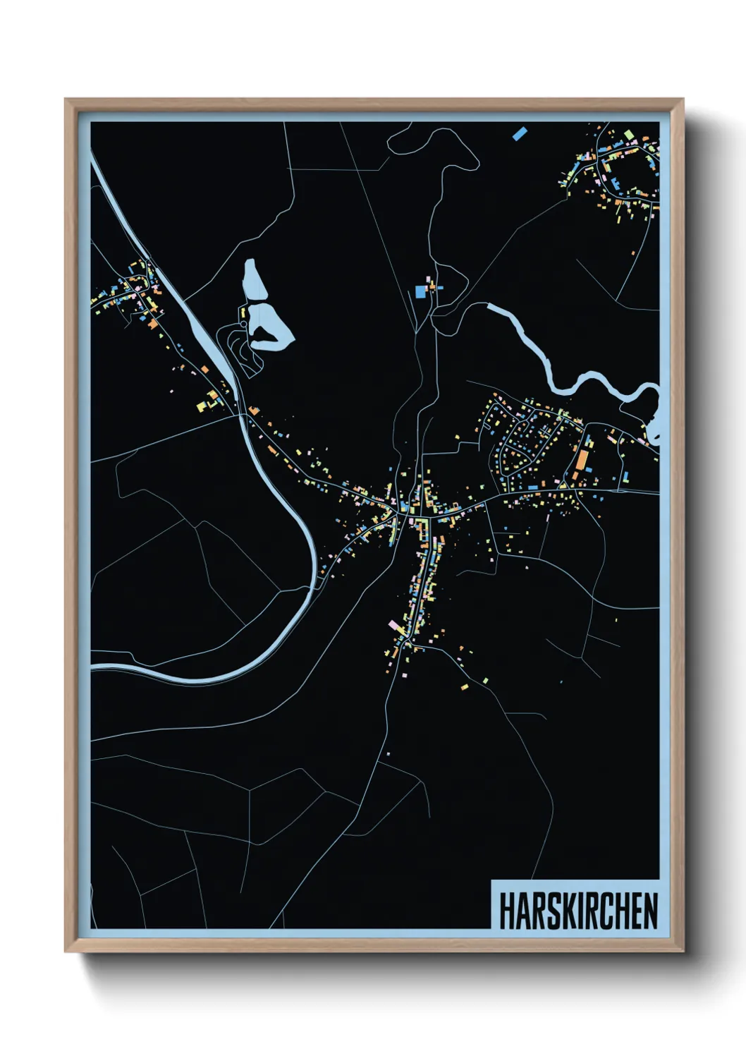 Une affiche de carte sur Harskirchen