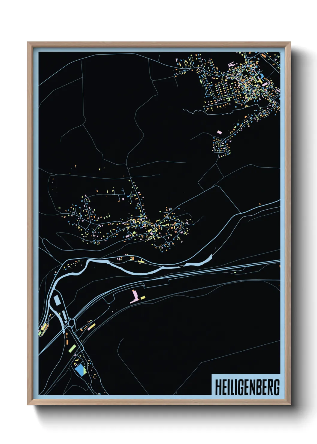 Une affiche de carte sur Heiligenberg
