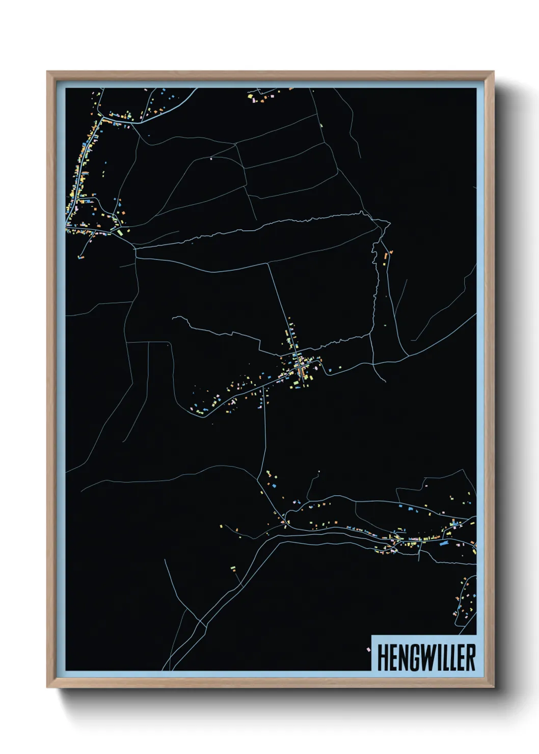 Une affiche de carte sur Hengwiller