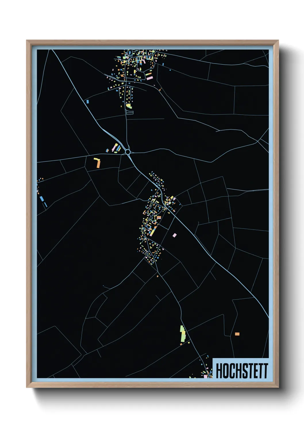 Une affiche de carte sur Hochstett