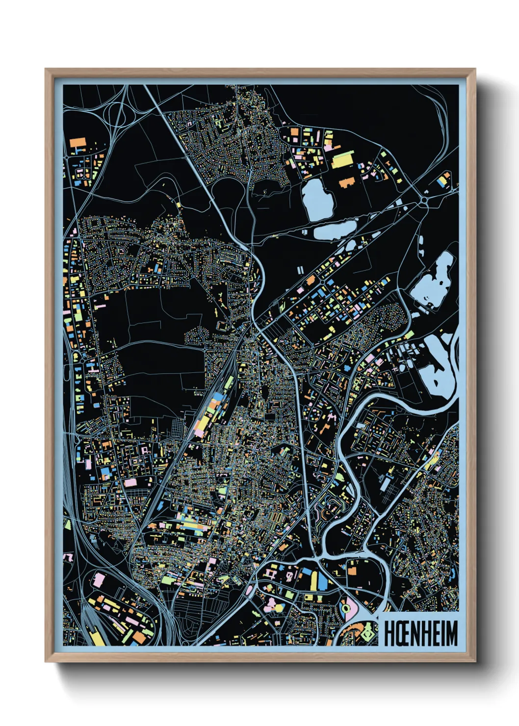 Une affiche de carte sur Hœnheim