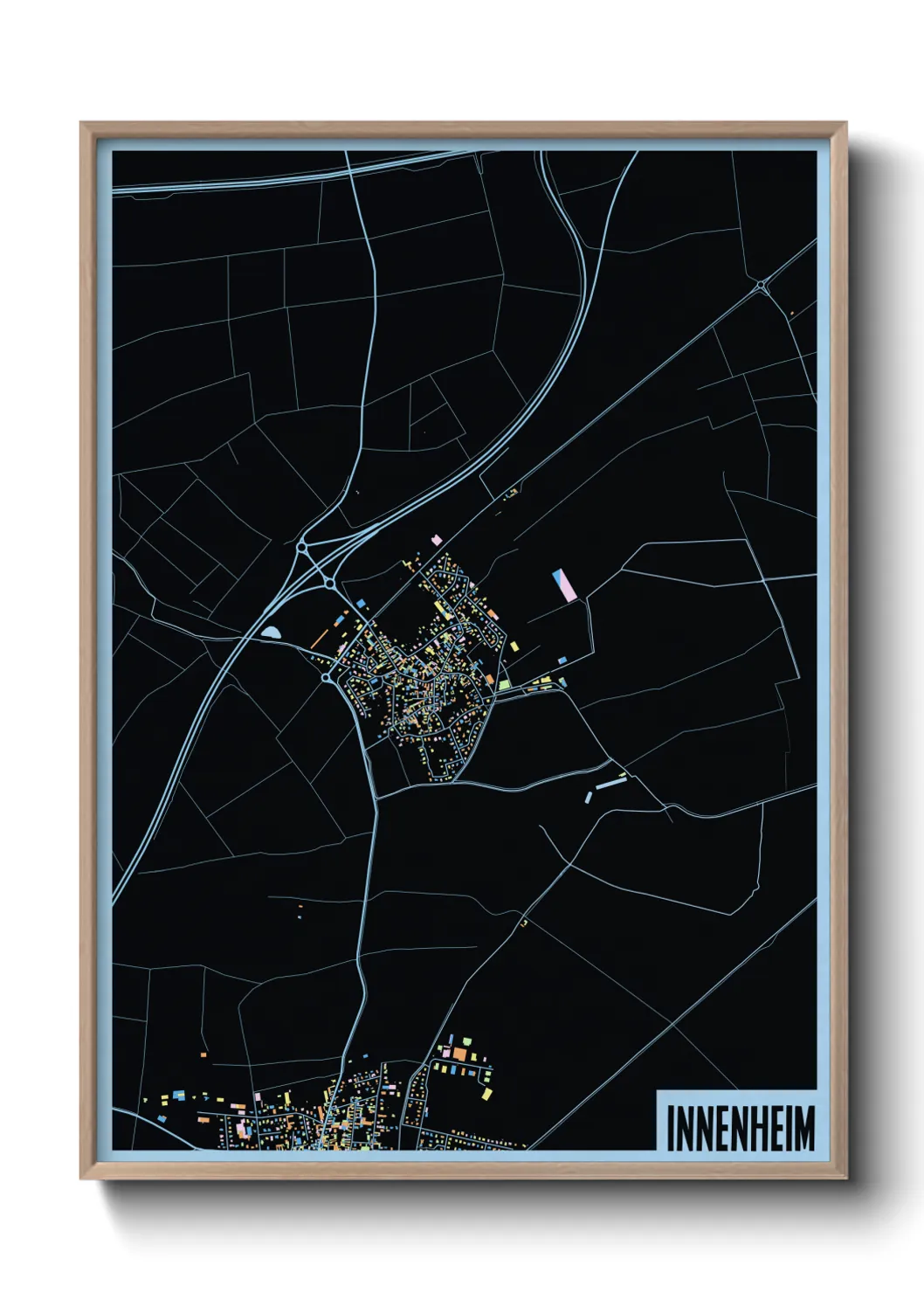 Une affiche de carte sur Innenheim