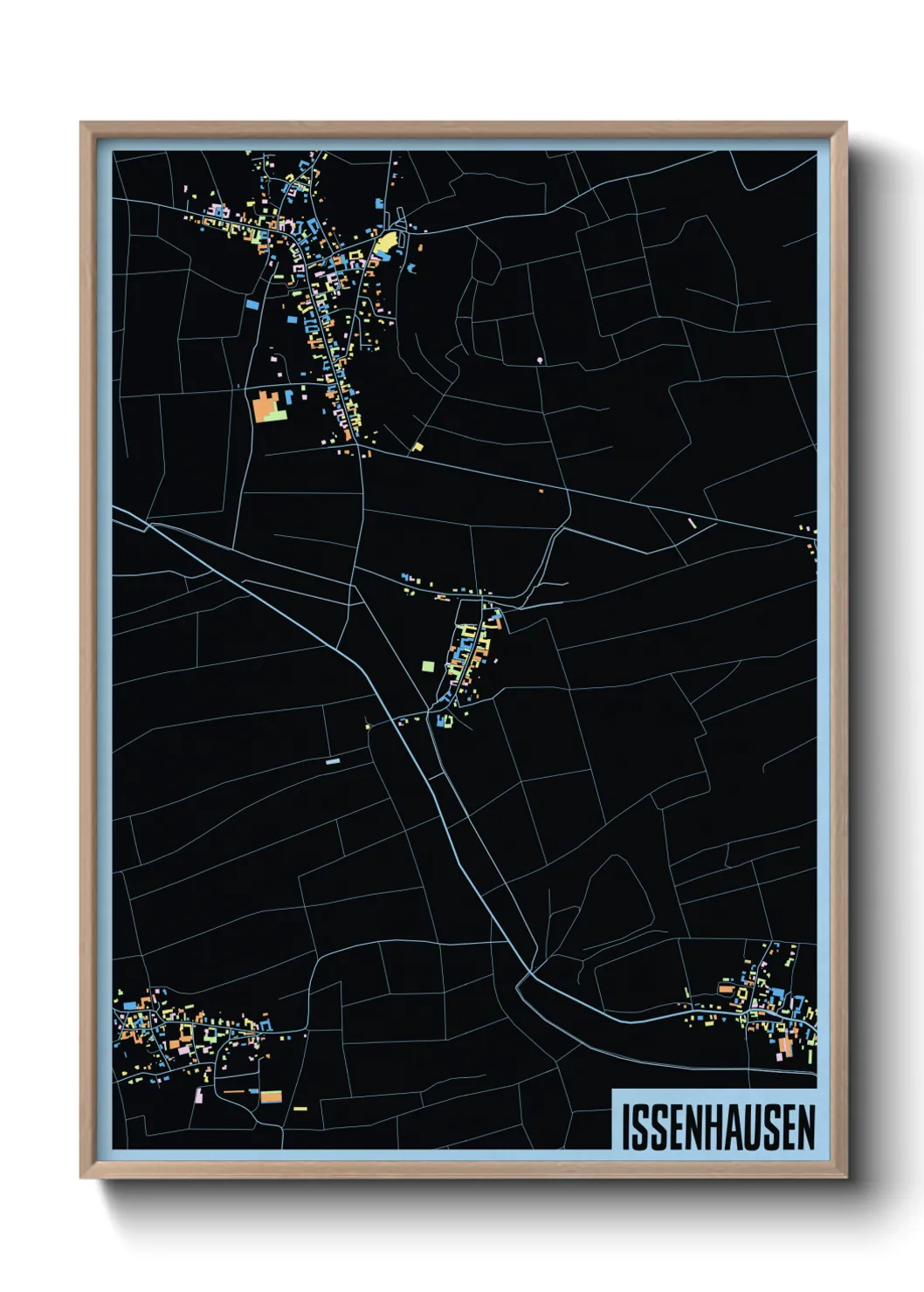 Une affiche de carte sur Issenhausen