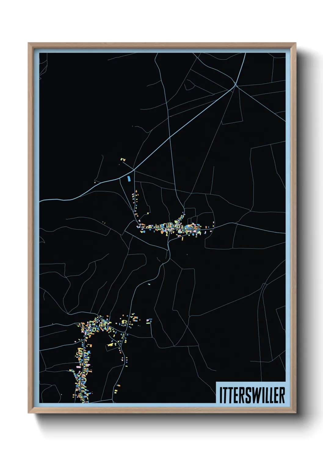Une affiche de carte sur Itterswiller