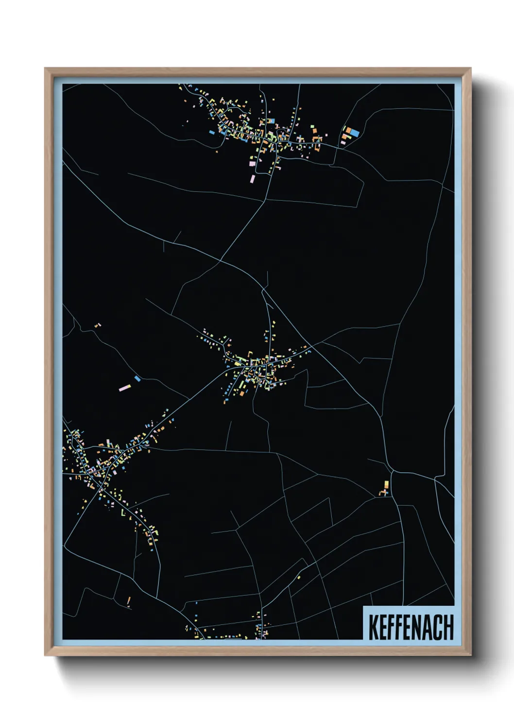 Une affiche de carte sur Keffenach