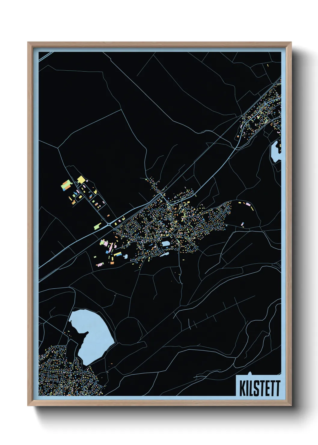 Une affiche de carte sur Kilstett