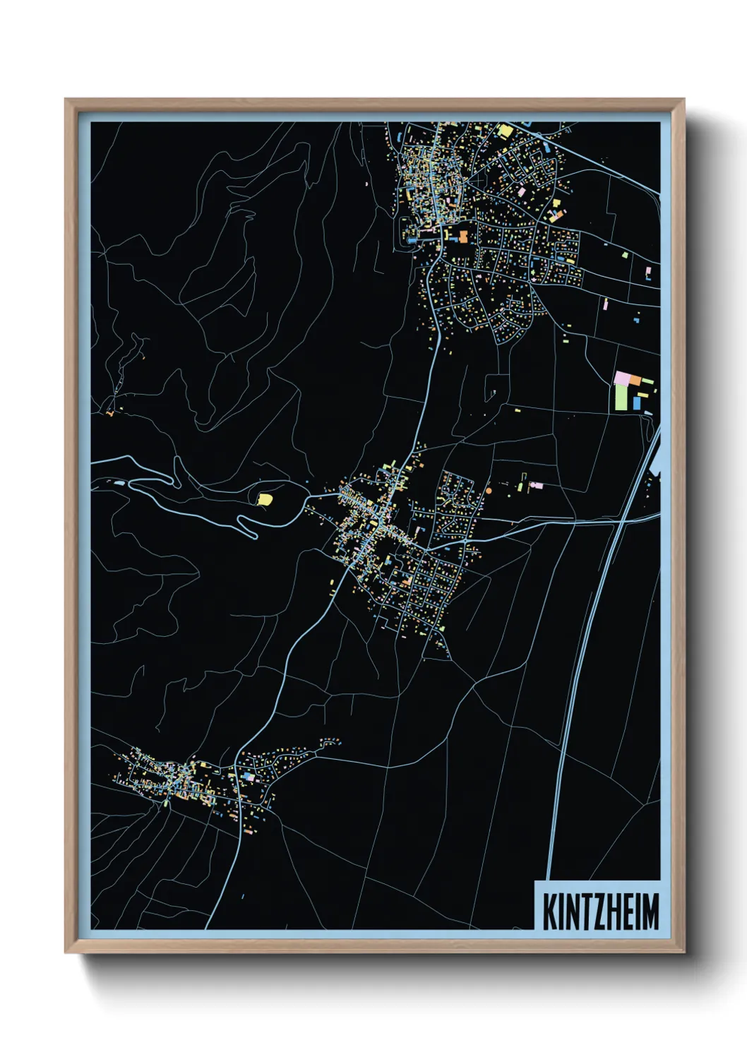 Une affiche de carte sur Kintzheim