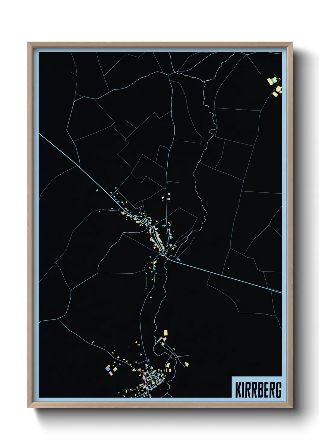 Une affiche de carte sur Kirrberg