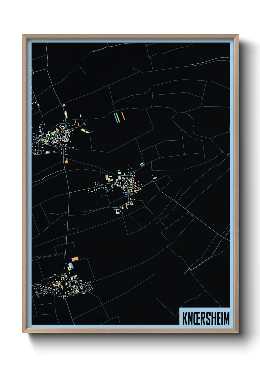 Une affiche de carte sur Knœrsheim