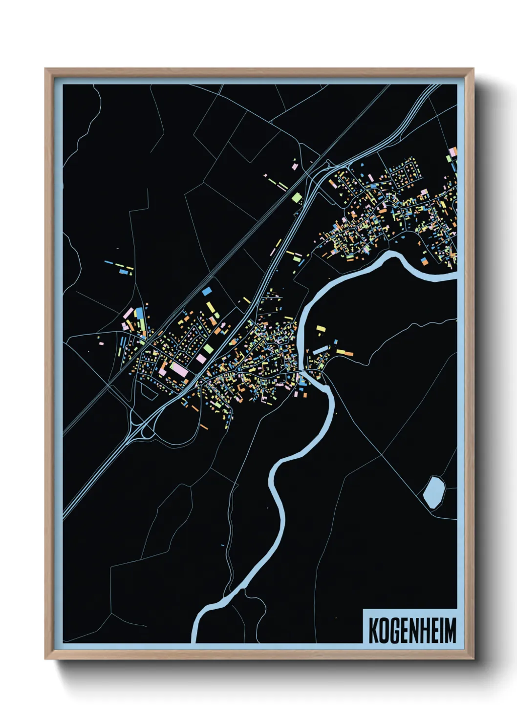 Une affiche de carte sur Kogenheim