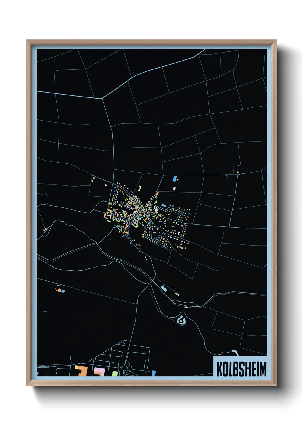 Une affiche de carte sur Kolbsheim