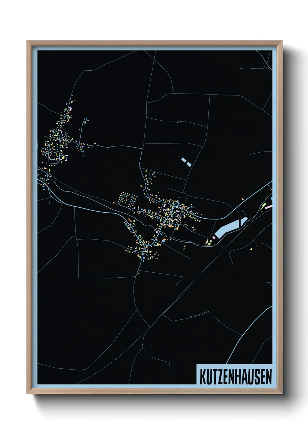 Une affiche de carte sur Kutzenhausen