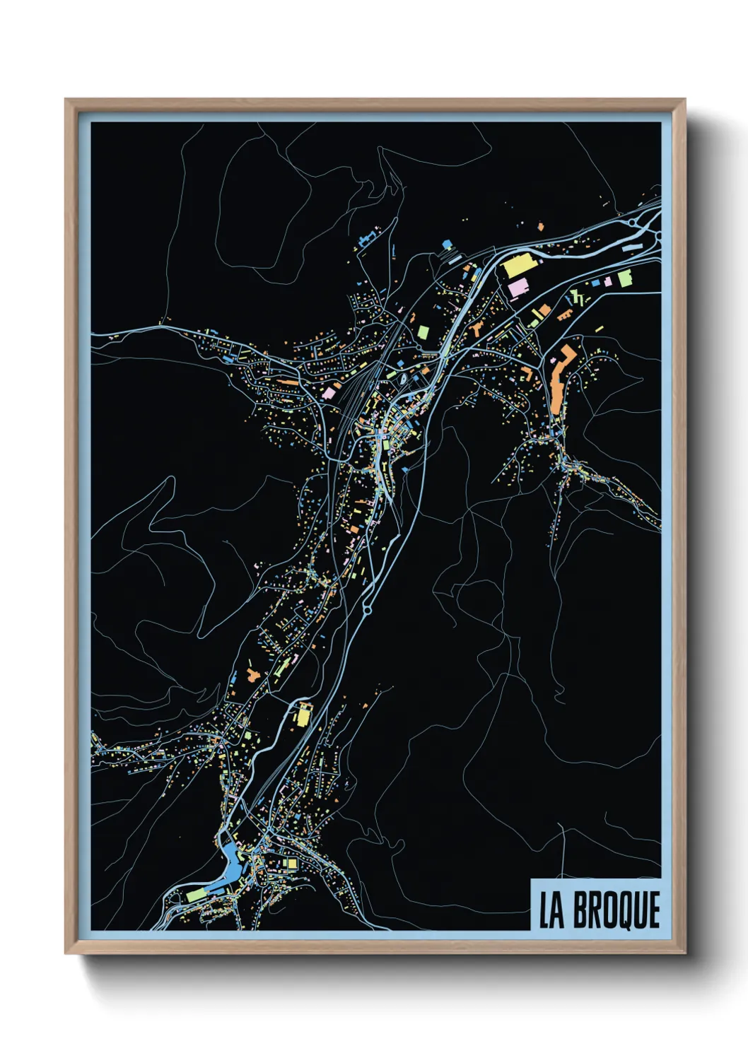 Une affiche de carte sur La Broque