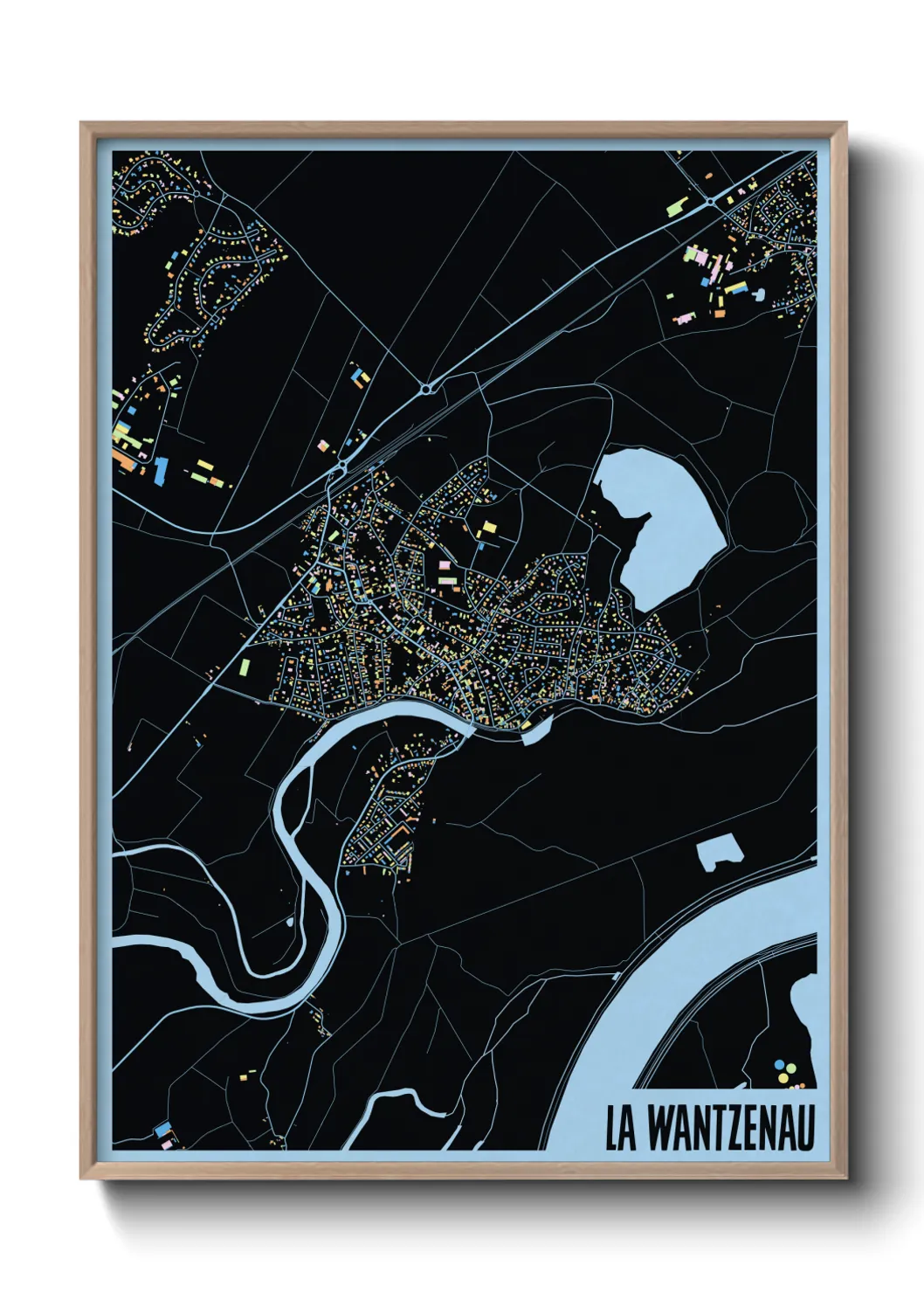 Une affiche de carte sur La Wantzenau