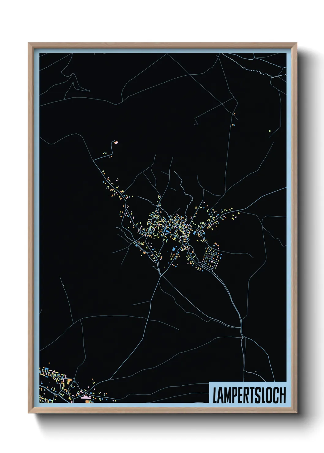 Une affiche de carte sur Lampertsloch