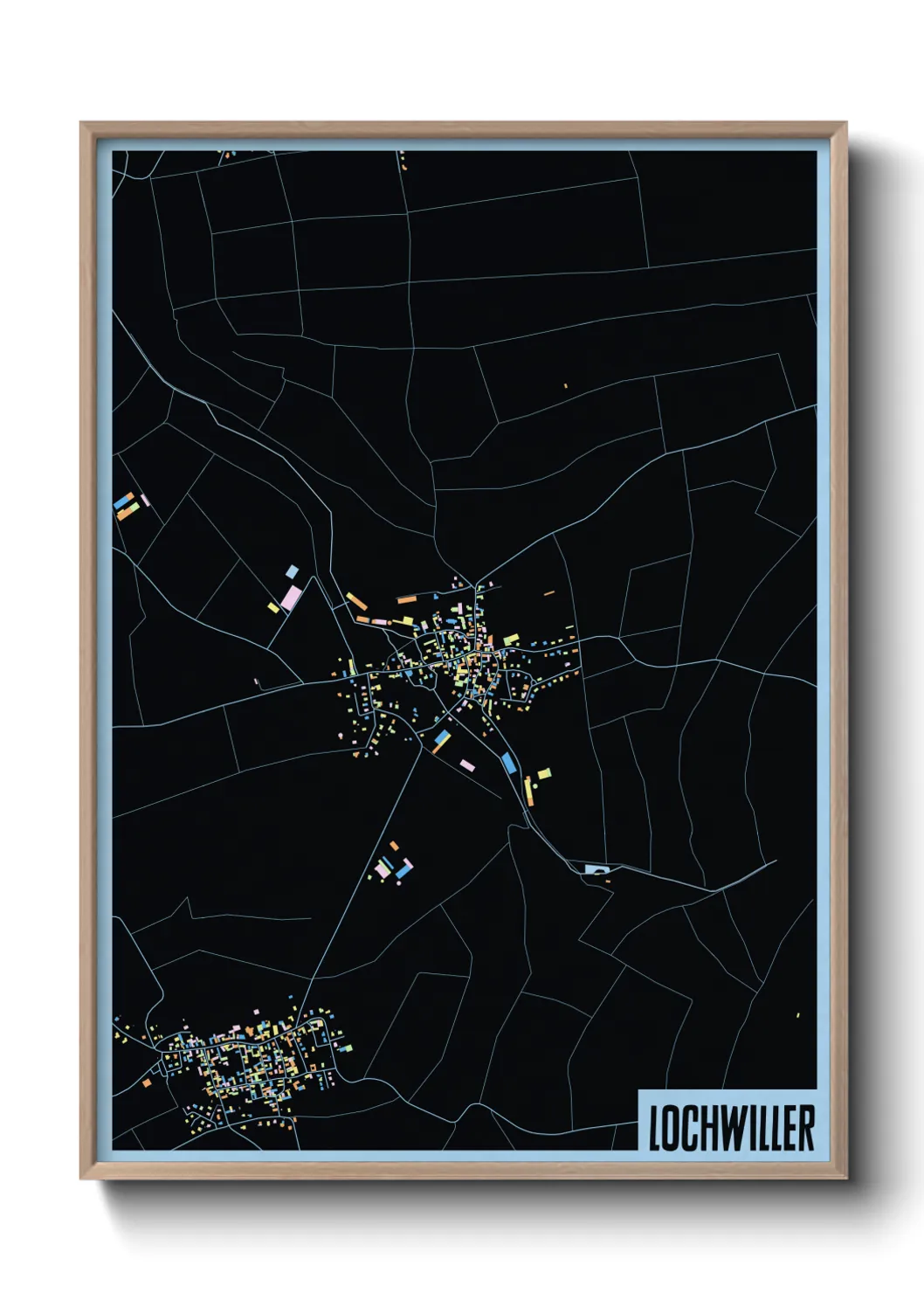 Une affiche de carte sur Lochwiller