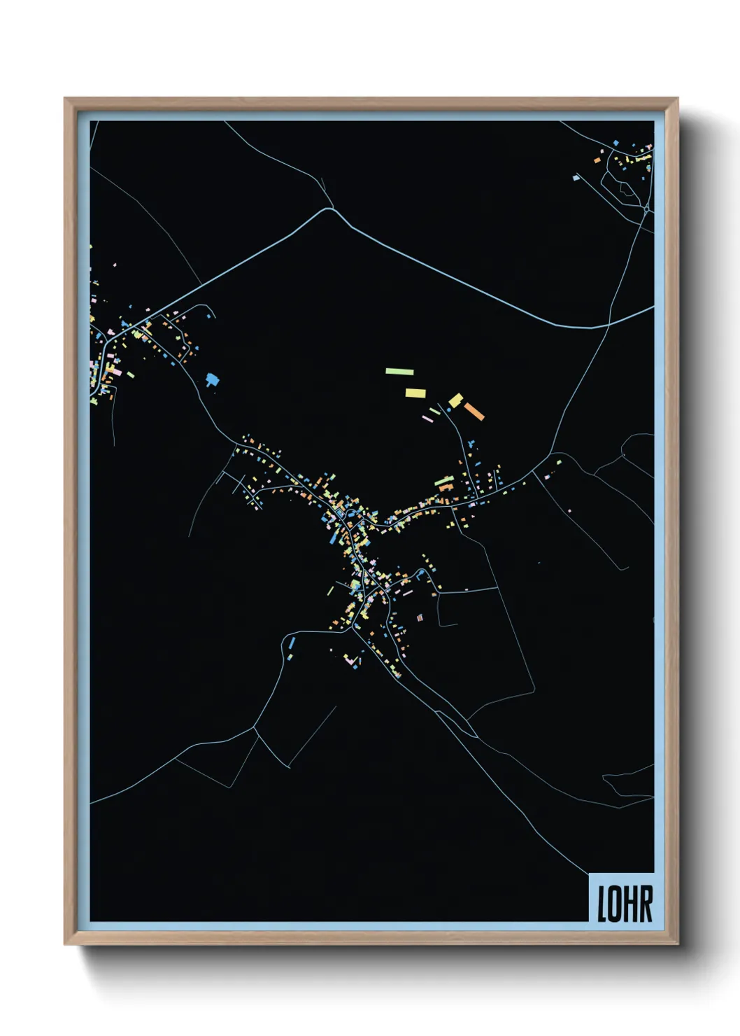 Une affiche de carte sur Lohr