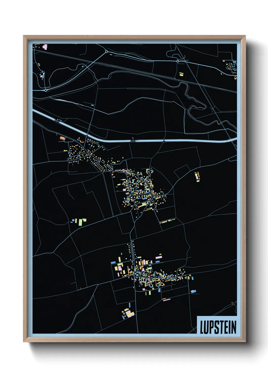 Une affiche de carte sur Lupstein