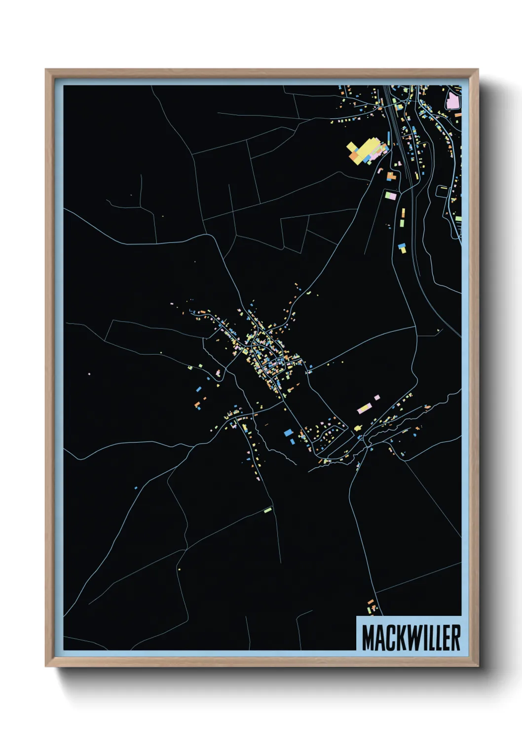 Une affiche de carte sur Mackwiller