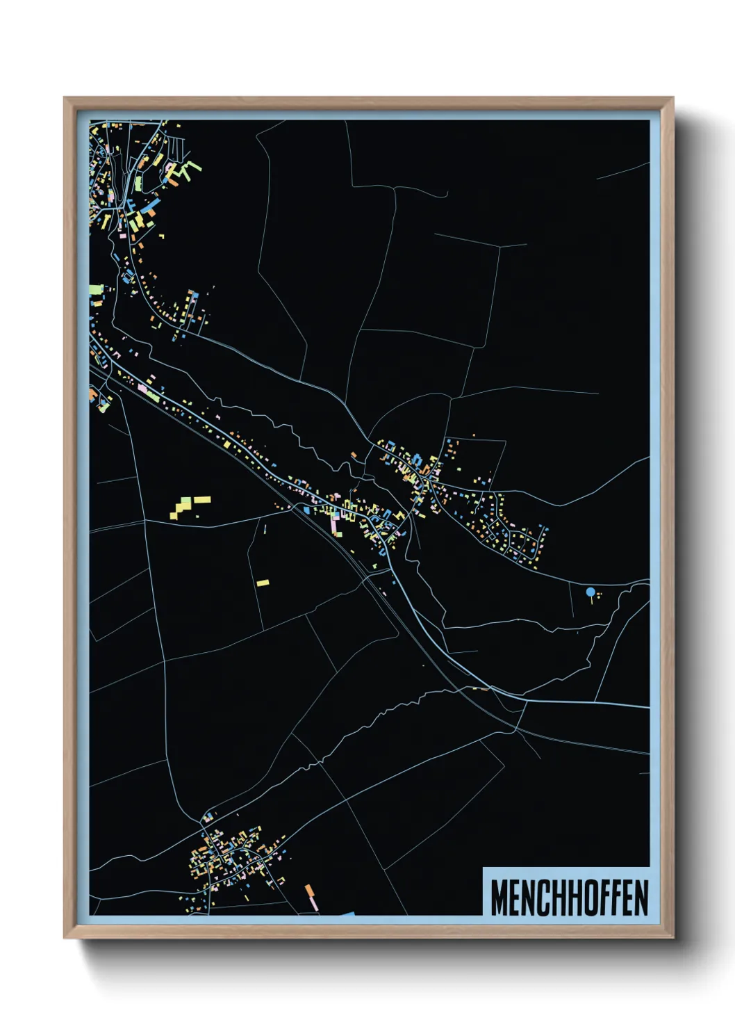 Une affiche de carte sur Menchhoffen