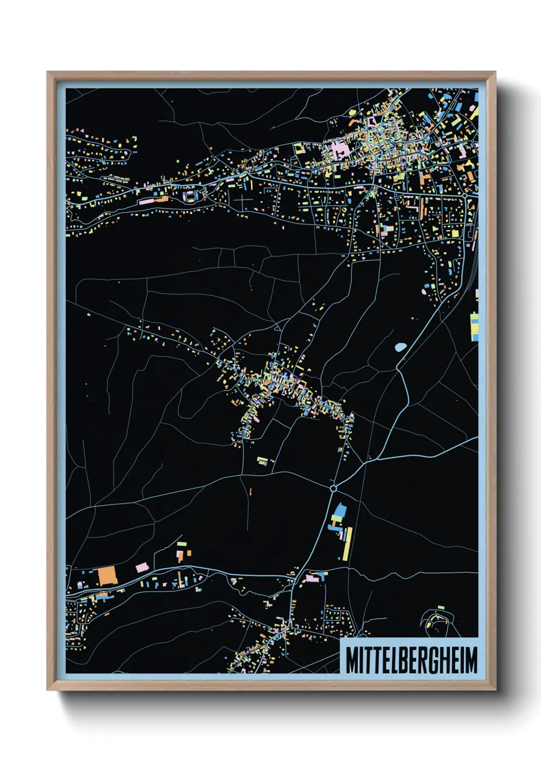 Une affiche de carte sur Mittelbergheim
