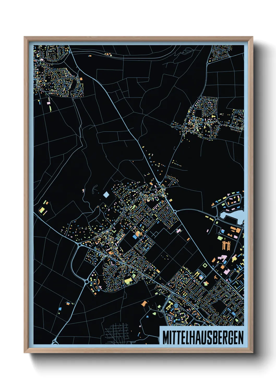 Une affiche de carte sur Mittelhausbergen