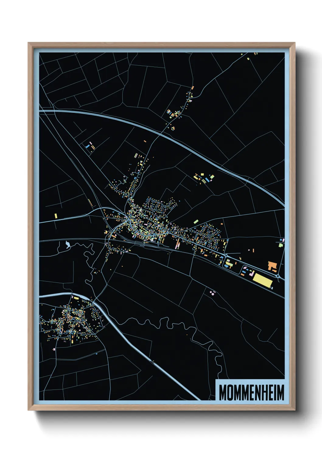 Une affiche de carte sur Mommenheim