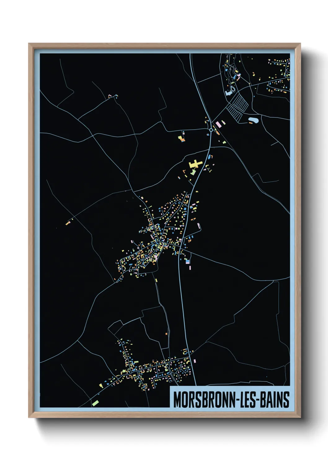 Une affiche de carte sur Morsbronn-les-Bains